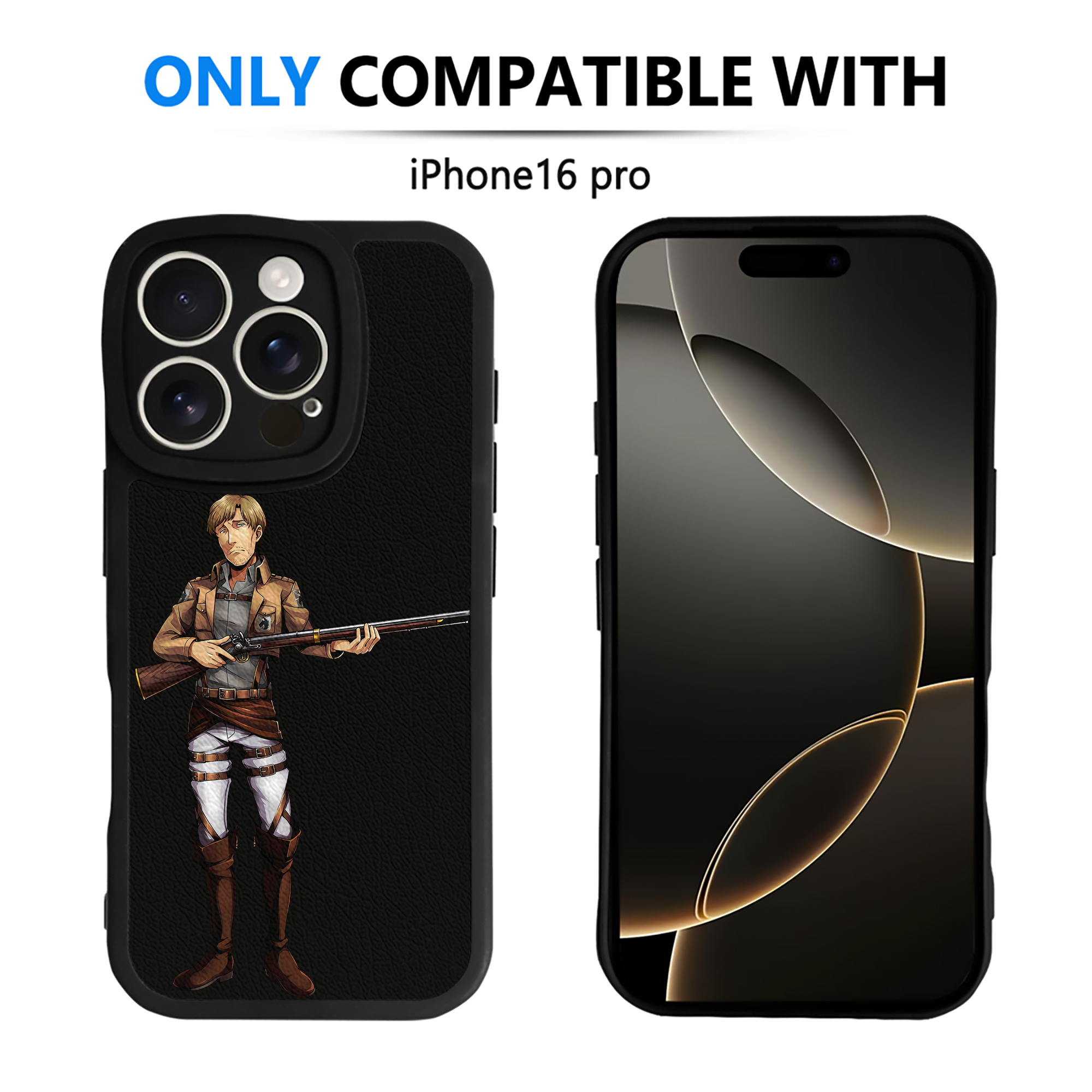 （画像用） 進撃の巨人 Attack on Titan 【iPhone 16シリーズ対応】シリコンスマホケース（レザー調） 材質：シリコン